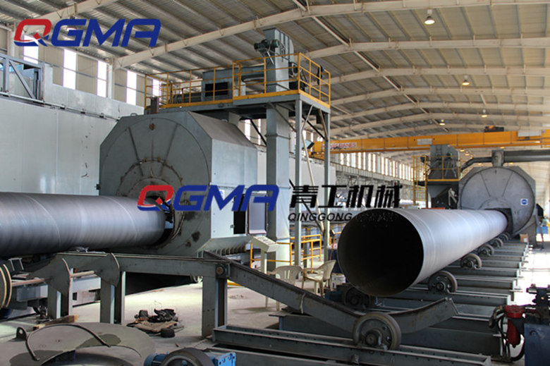青工钢管抛丸机助力于中国石化天然气项目